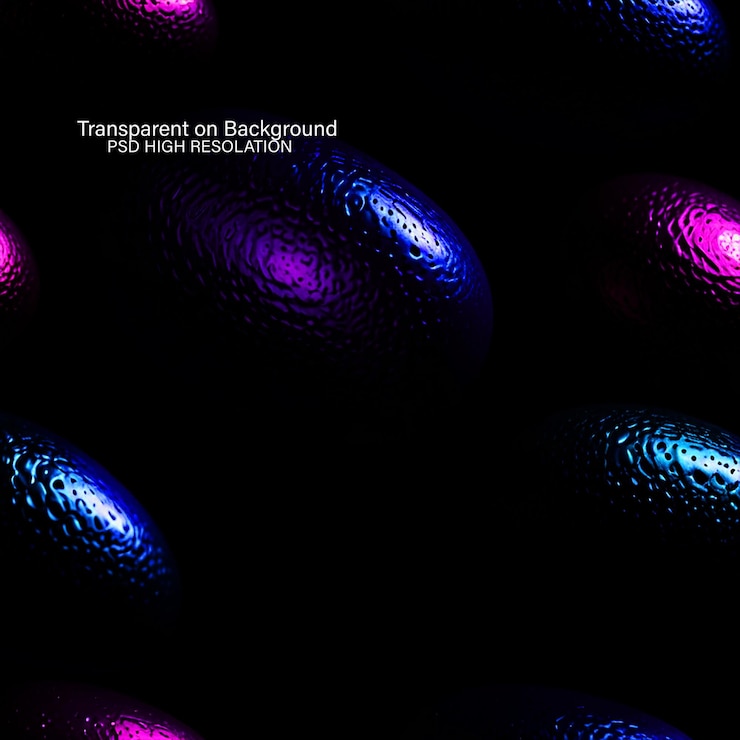 PSD realistic neon lights on transparent background