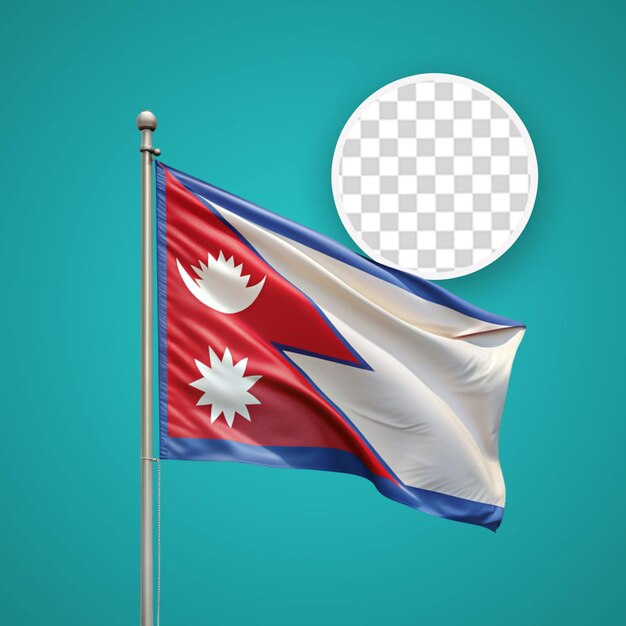 PSD realistic nepal flag background