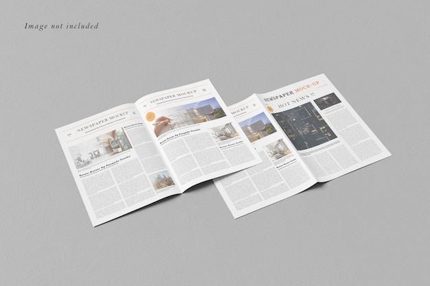 Realistic newspaper mockup