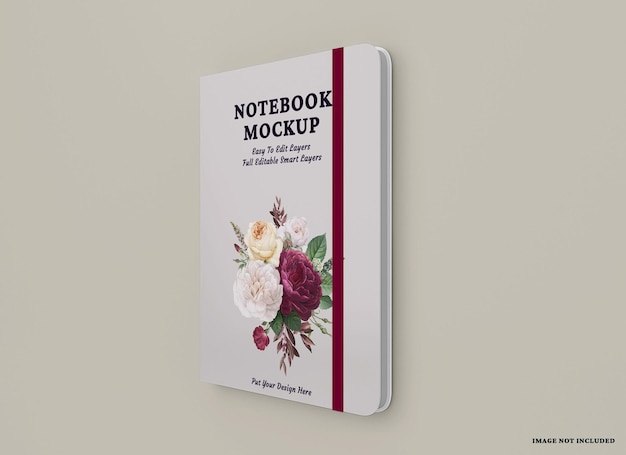 Realistic notebook cover mockup