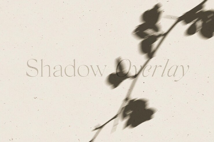PSD realistic organic shadow light overlay effect on wall background mockup with tree brand psd