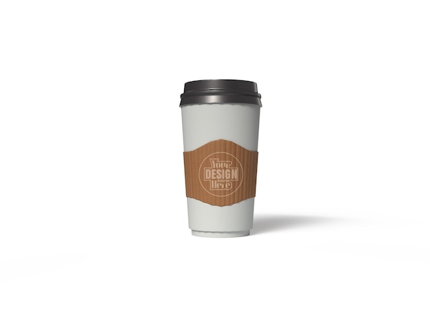 現実的な紙のコーヒーカップのモックアップ
