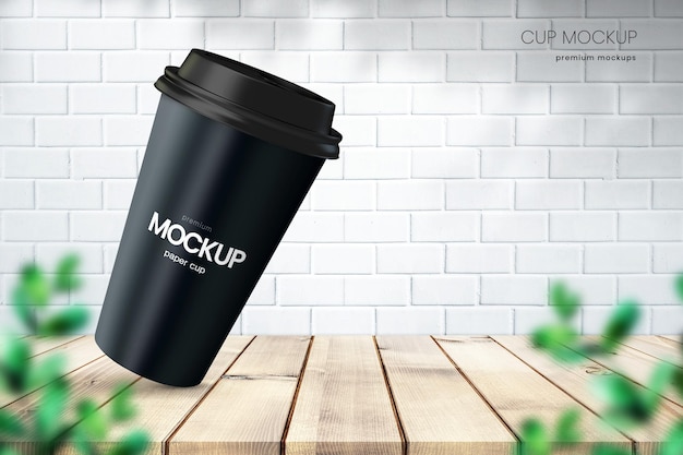 Realistic paper coffee cup for you to add your own designs