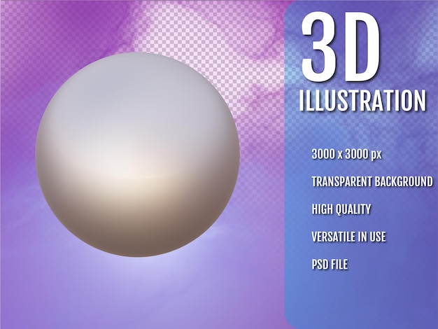 Realistic pearl Pearls for fashion collection 3d render