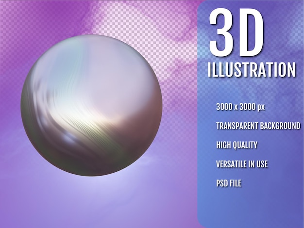 Realistic pearl Pearls for fashion collection 3d render