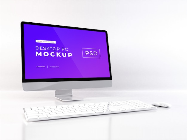 Realistic Personal Computer Mockup