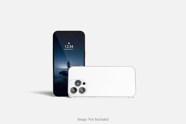 Realistic phone 14 pro max mockup design