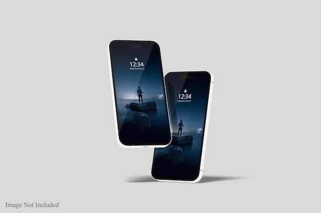 PSD telefono realistico 14 pro max mockup design