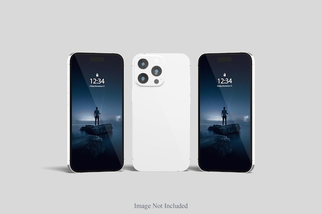 Realistic phone 14 pro max mockup design