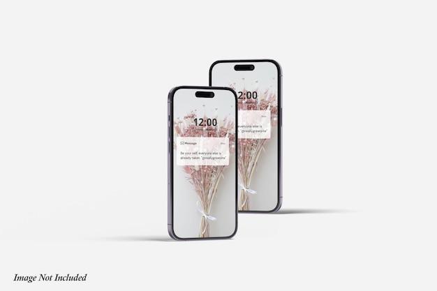 PSD realistic phone 14 pro screen mockup