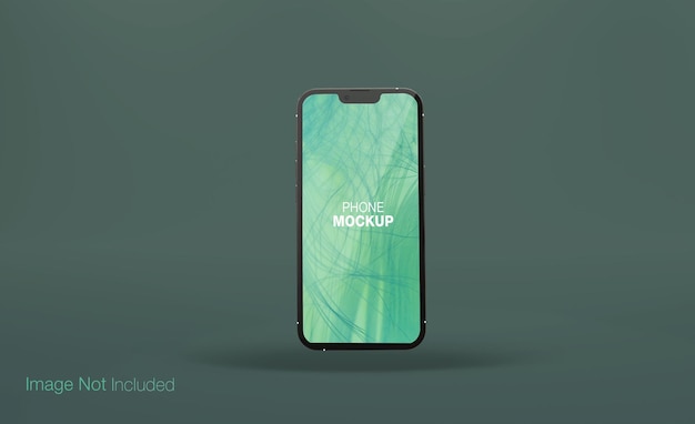 Il modello realistico del telefono su uno schermo verde ha isolato il rendering psd