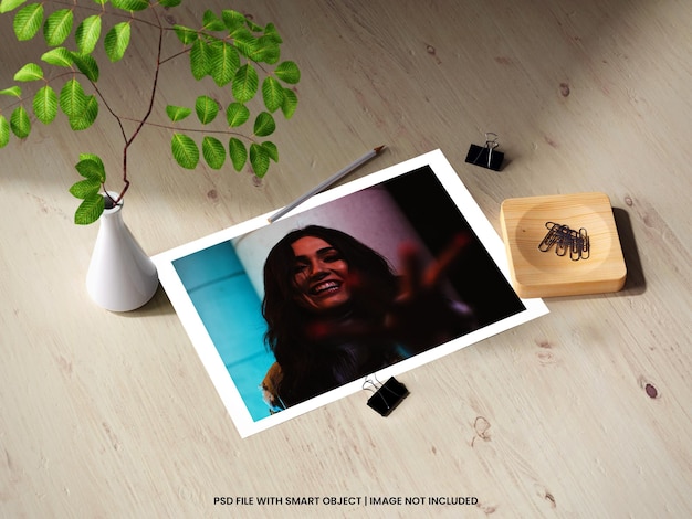 realistic photo frame mockup premium psd