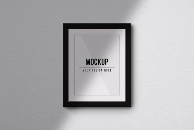 Realistic photo frames mockup with shadow