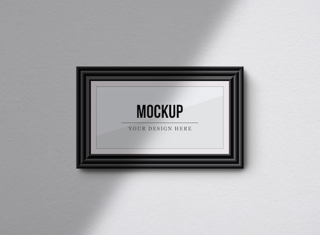 Realistic photo frames mockup with shadow