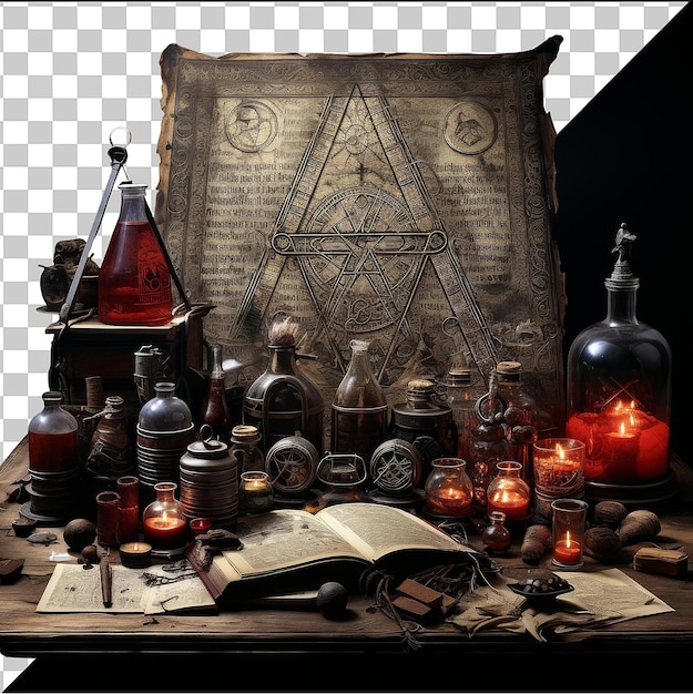 PSD antichi testi dell'alchimista fotografico realistico