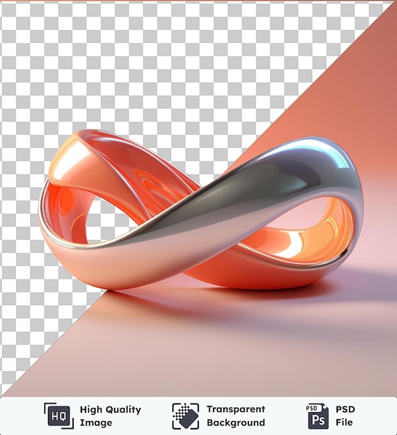 Realistic photographic topologist _ s mobius strip like object in the image