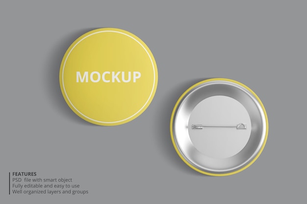 Realistic pin mockup design