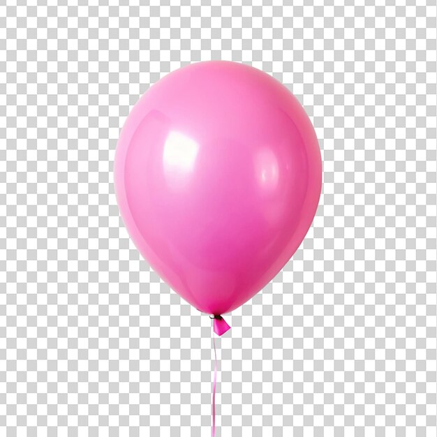 PSD realistic pink balloon isolated on a transparent background