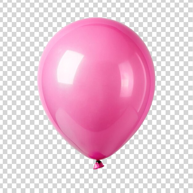 PSD realistic pink balloon isolated on a transparent background