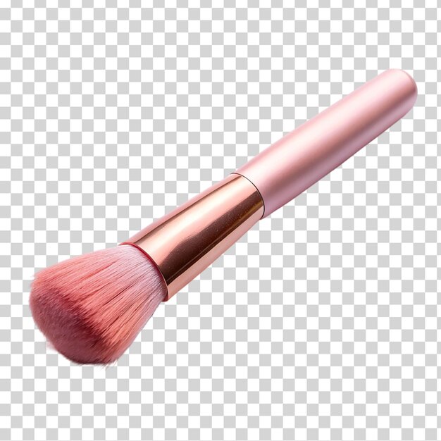 PSD realistic pink makeup brush isolated on transparent background