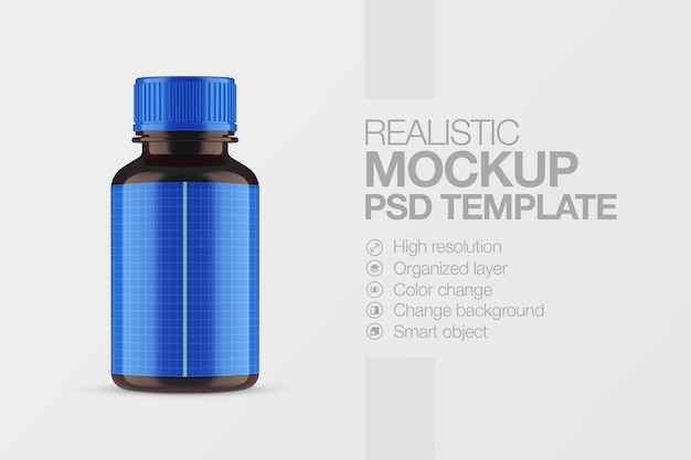 Realistic plastic bottle mockup