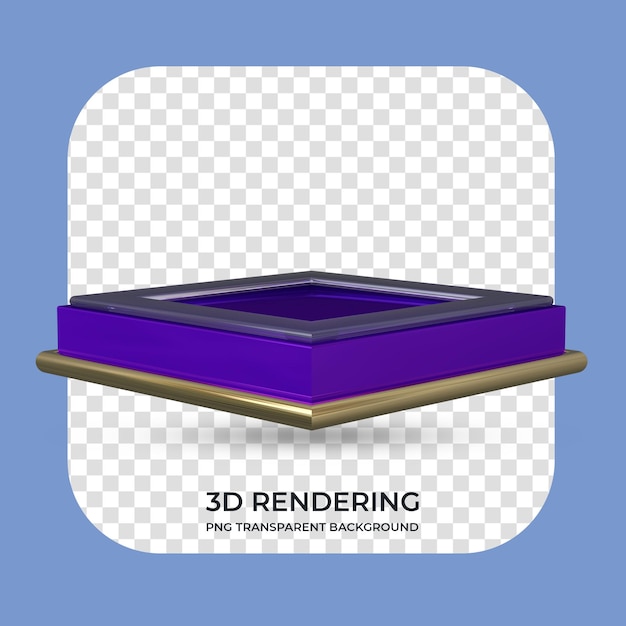 Podio realistico rendering 3d sfondo trasparente