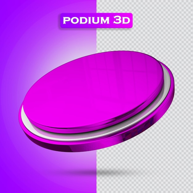 Realistic podium in 3d rendering