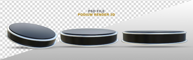 PSD realistic podium blue 3d rendering