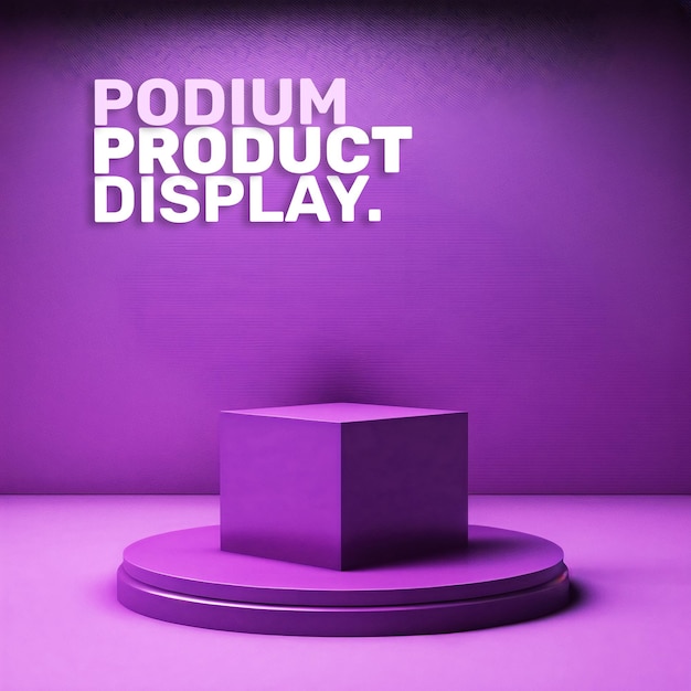 PSD realistic podium stage display mockup for product presentation scene product display showcase 3d