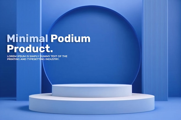 Realistic podium stage display mockup for product presentation scene product display showcase 3d