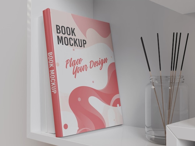 Realistic portrait book mockup