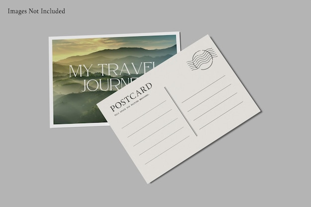 realistic postcard mockup