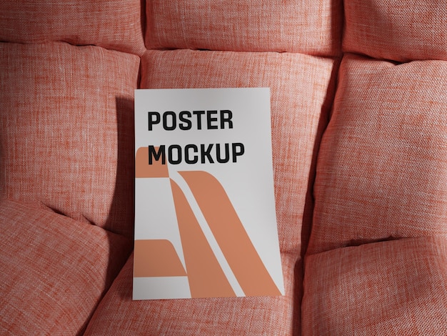 Realistic poster mockup with realistic style for brand company