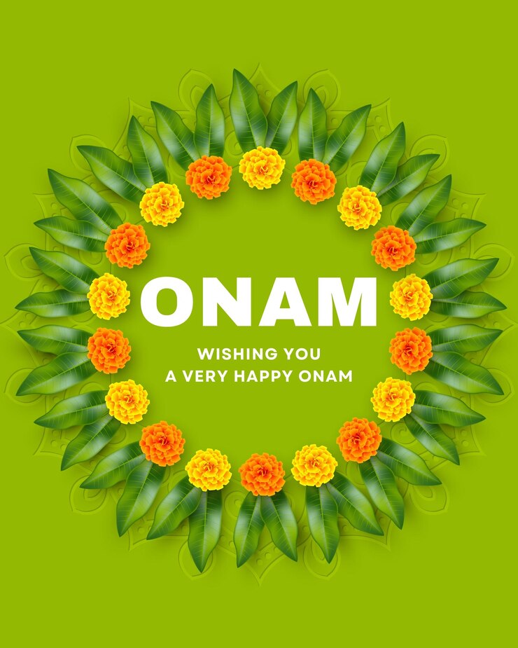 PSD realistic poster template for onam celebration
