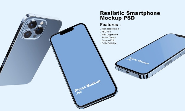 Realistic Premium Smartphone Mockup