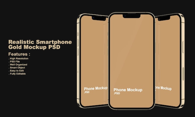 Realistic premium smartphone mockup