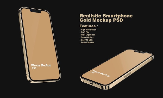 Realistic premium smartphone mockup