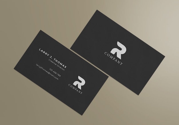 Realistic professional business card mockup