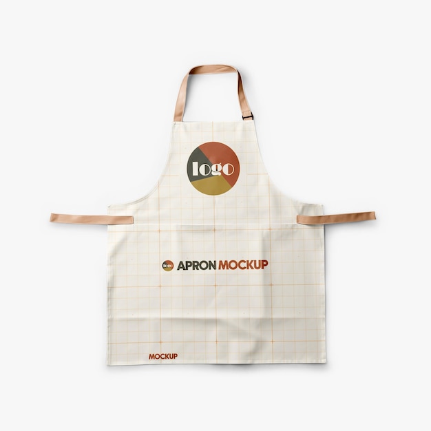 PSD realistic psd template for chef apron mockup