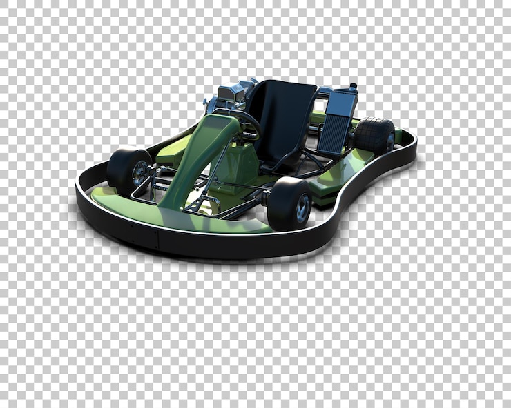 PSD realistic race car isolated on background 3d rendering illustration