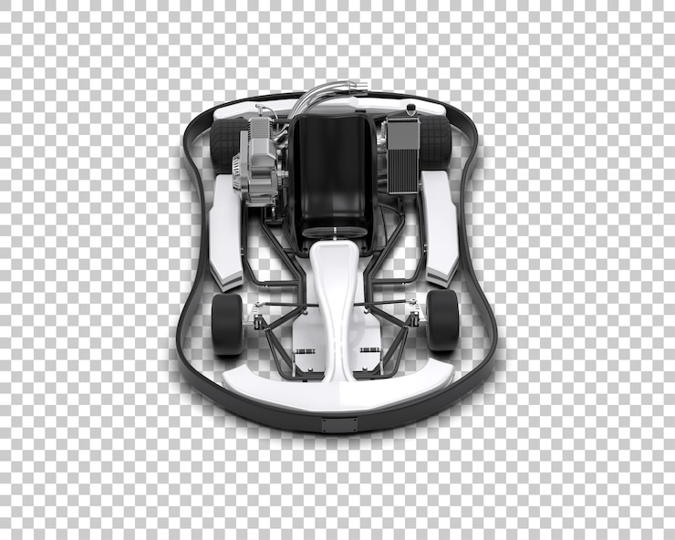 PSD realistic race car isolated on background 3d rendering illustration