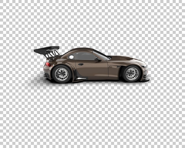 realistic race car isolated on background 3d rendering illustration