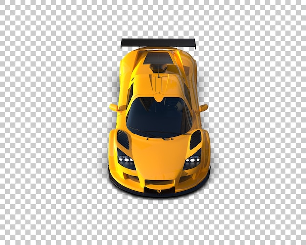 realistic race car isolated on background 3d rendering illustration