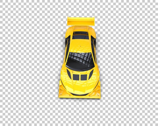 realistic race car isolated on background 3d rendering illustration