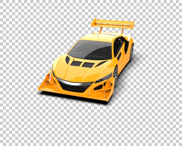 realistic race car isolated on background 3d rendering illustration