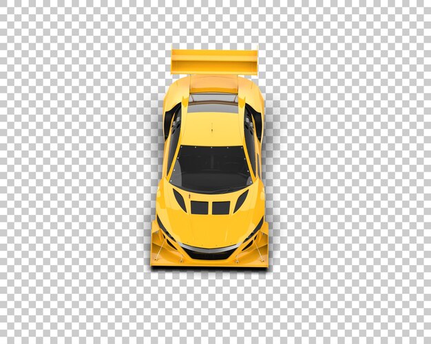 realistic race car isolated on background 3d rendering illustration