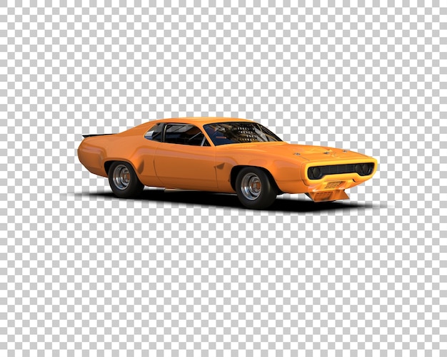 realistic race car isolated on background 3d rendering illustration