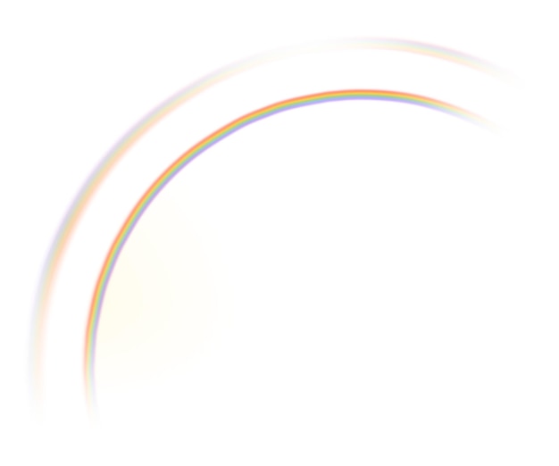 A Realistic Rainbow Overlay Isolated on Transparent Background