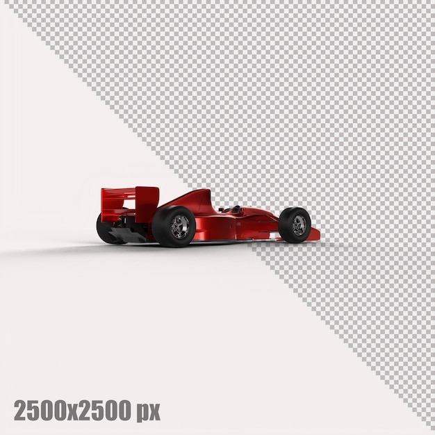 PSD 3 d レンダリングで現実的な赤いフォーミュラ 1 車