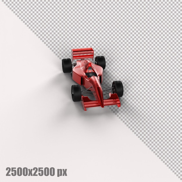 3 d レンダリングで現実的な赤いフォーミュラ 1 車